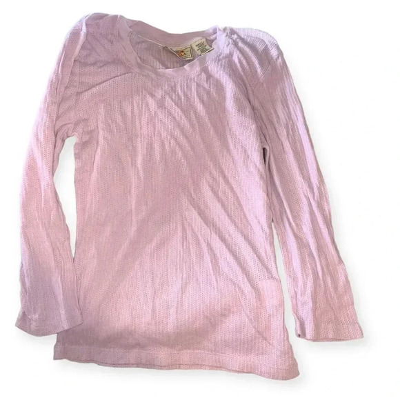 Vintage 80s/90s Pointelle knit baby long sleeve tee - Picture 1 of 3